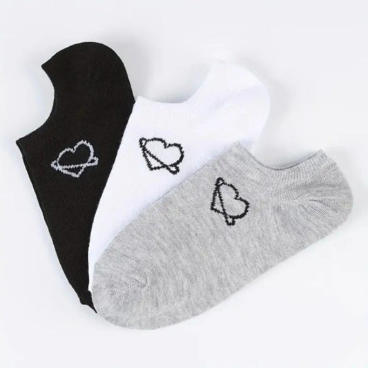 Kadın 6 Çift Premium Kalite Desenli Görünmez Sneaker Çorap