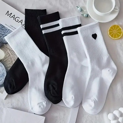 Unisex 5 Çift Premium Kalite Desenli Tenis Soket